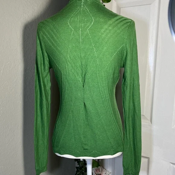 🍃Green Open Front Women's Sweater - Picture 10 of 15